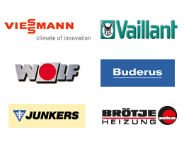 Unsere Partner: Viessmann, Vaillant, Wolf, Buderus, Junkers, Brötje